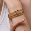 Wholesale Light Luxury Inlaid Zircon 18K Gold Plated Titanium Steel And Stainless Steel Bracelet For Women