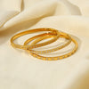 Wholesale Light Luxury Inlaid Zircon 18K Gold Plated Titanium Steel And Stainless Steel Bracelet For Women