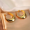Wholesale Light Luxury Irregular Geometric Stainless Steel 18K Gold Plated Earrings For Women