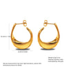 Wholesale Light Luxury Irregular Geometric Stainless Steel 18K Gold Plated Earrings For Women