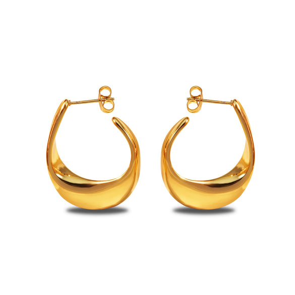 Wholesale Light Luxury 18K Gold Plated Geometric Stainless Steel Earrings For Women