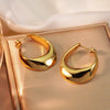 Wholesale Light Luxury 18K Gold Plated Geometric Stainless Steel Earrings For Women