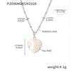 Wholesale Light Luxury Love Heart Shell Pendant Necklace Stainless Steel 18K Gold Plated