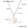Wholesale Light Luxury Love Heart Shell Pendant Necklace Stainless Steel 18K Gold Plated