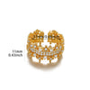 Wholesale Light Luxury Microinlaid Zircon Open Ring Copper Electroplated Love Devil's Eye Bow Tie Diamond U Shape Unisex Jewelry