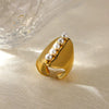 Wholesale Light Luxury Microinlaid Zircon Open Ring Copper Electroplated Love Devil's Eye Bow Tie Diamond U Shape Unisex Jewelry