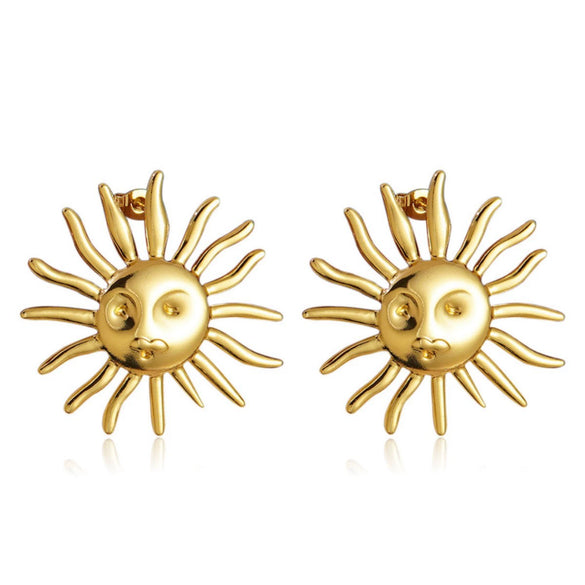 Wholesale Light Luxury Minimalist Geometric Electroplated Stainless Steel Earrings For Women