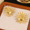 Wholesale Light Luxury Minimalist Geometric Electroplated Stainless Steel Earrings For Women