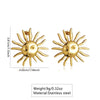 Wholesale Light Luxury Minimalist Geometric Electroplated Stainless Steel Earrings For Women