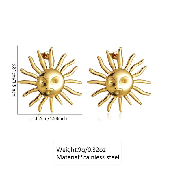 Wholesale Light Luxury Minimalist Geometric Electroplated Stainless Steel Earrings For Women