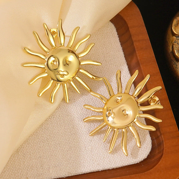 Wholesale Light Luxury Minimalist Geometric Electroplated Stainless Steel Earrings For Women