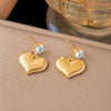 Wholesale Light Luxury Minimalist Geometric 18K Real Gold Plated Heart Necklace For Women