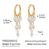 Wholesale Light Luxury Minimalist Geometric Stainless Steel Pvd Furnace Vacuum Real Gold Plated Earrings For Women
