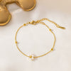 Wholesale Light Luxury Natural Heart Geometric Electroplated Titanium Steel Women's Bracelet