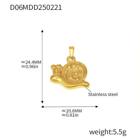 Wholesale Light Luxury Natural Style Stainless Steel Electroplated 18K Real Gold Ferris Wheel Pendant With Heart Flower Animal Zodiac Patterns Jewelry Accessories