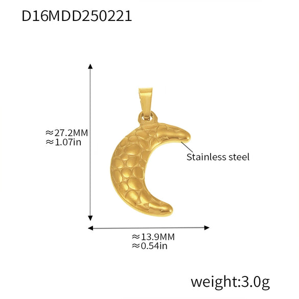 Wholesale Light Luxury Natural Style Stainless Steel Electroplated 18K Real Gold Ferris Wheel Pendant With Heart Flower Animal Zodiac Patterns Jewelry Accessories
