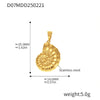 Wholesale Light Luxury Natural Style Stainless Steel Electroplated 18K Real Gold Ferris Wheel Pendant With Heart Flower Animal Zodiac Patterns Jewelry Accessories