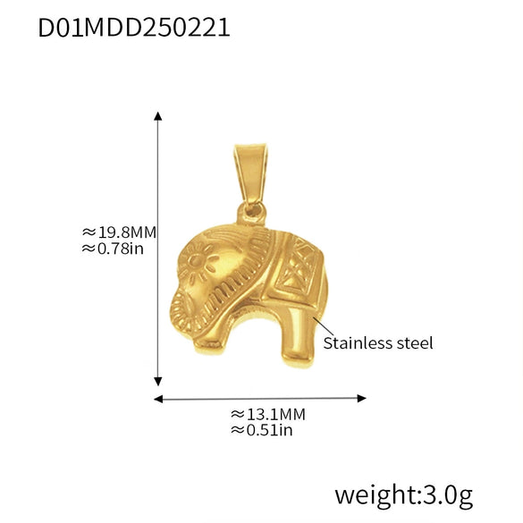 Wholesale Light Luxury Natural Style Stainless Steel Electroplated 18K Real Gold Ferris Wheel Pendant With Heart Flower Animal Zodiac Patterns Jewelry Accessories