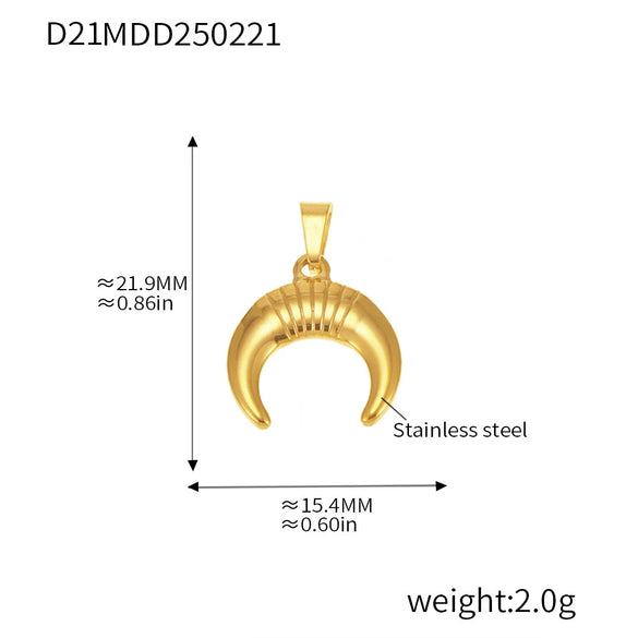 Wholesale Light Luxury Natural Style Stainless Steel Electroplated 18K Real Gold Ferris Wheel Pendant With Heart Flower Animal Zodiac Patterns Jewelry Accessories