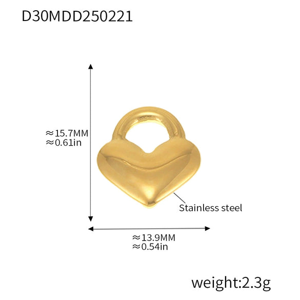 Wholesale Light Luxury Natural Style Stainless Steel Electroplated 18K Real Gold Ferris Wheel Pendant With Heart Flower Animal Zodiac Patterns Jewelry Accessories