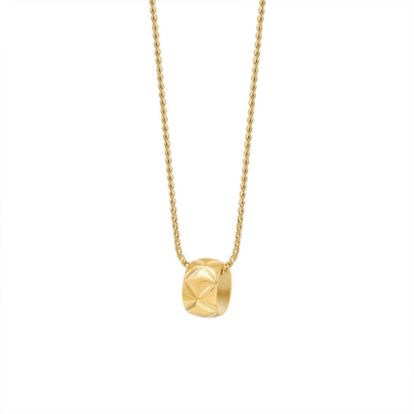 Wholesale Light Luxury Necklace 316L Stainless Steel 18K Gold Plated Geometric Style For Women