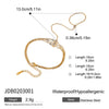 Wholesale Light Luxury Niche Design Feeling Women's Stainless Steel Geometric Bracelet With Electroplating