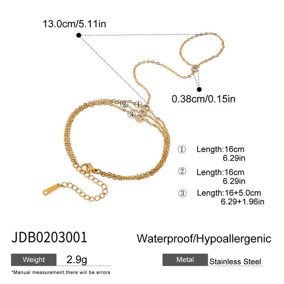 Wholesale Light Luxury Niche Design Feeling Women's Stainless Steel Geometric Bracelet With Electroplating