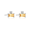 Wholesale Light Luxury Niche Square Earrings In S925 Sterling Silver With Geometric Design And Electroplating Treatment