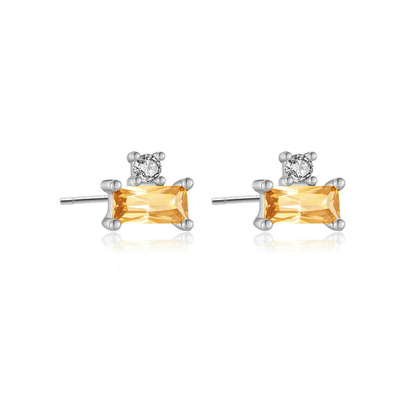 Wholesale Light Luxury Niche Square Earrings In S925 Sterling Silver With Geometric Design And Electroplating Treatment