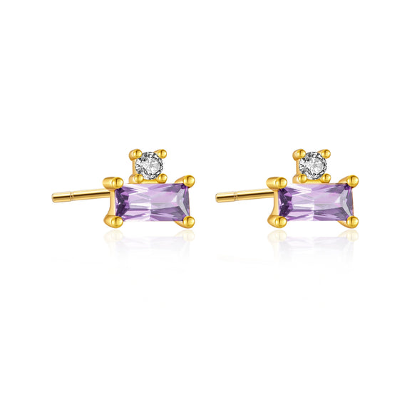 Wholesale Light Luxury Niche Square Earrings In S925 Sterling Silver With Geometric Design And Electroplating Treatment