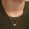 Wholesale Light Luxury Niche 316L Stainless Steel Zircon Multilayer Clavicle Necklace And Bracelet With Electroplating For Women
