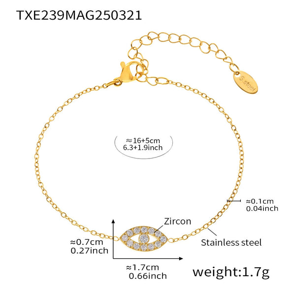 Wholesale Light Luxury Niche 316L Stainless Steel Zircon Multilayer Clavicle Necklace And Bracelet With Electroplating For Women