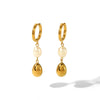 Wholesale Light Luxury Niche Titanium Steel Drop Shape Earrings For Women 18K Gold Plated