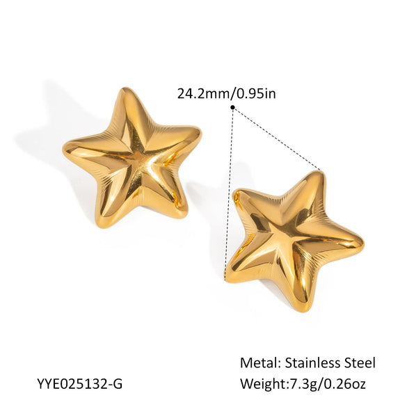 Wholesale Light Luxury Niche Titanium Steel Earrings And Ring Suit With Star Sun Moon Clouds Universe Pattern Pvd Furnace Vacuum Real Gold Plating For Women