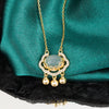 Wholesale Light Luxury Niche White Chalcedony Ping An Lock 925 Sterling Silver Necklace For Women Electroplated