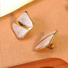 Wholesale Light Luxury Oil Dripping Geometric Square Stainless Steel Earrings For Women