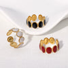 Wholesale Light Luxury Open Adjustable Titanium Steel Ring For Women With Crown Shape And Electroplating Process