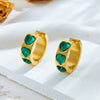 Wholesale Light Luxury Personality Design Retro Wide Surface Geometric Titanium Steel Earrings With Electroplating
