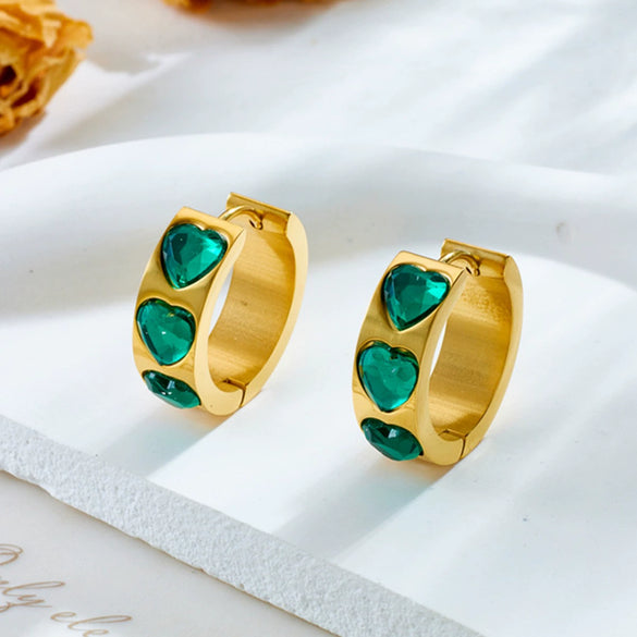 Wholesale Light Luxury Personality Design Retro Wide Surface Geometric Titanium Steel Earrings With Electroplating