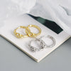 Wholesale Light Luxury Retro Geometric S925 Silver Electroplated Wind Winding Earrings