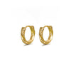 Wholesale Light Luxury Retro Ins Style Circle Plain Gold Electroplated Copper Zircon Earrings For Women
