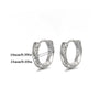 Wholesale Light Luxury Retro Ins Style Circle Plain Gold Electroplated Copper Zircon Earrings For Women