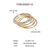 Wholesale Light Luxury Retro Simple Stainless Steel Ring Bracelet Suit With Pvd Furnace Vacuum Real Gold Plating