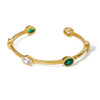Wholesale Light Luxury Retro Stainless Steel Zircon Bracelet With 18K Gold Unfading Electroplating