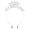 Wholesale Light Luxury Rhinestone Crown Headband Jewelry With Letters Numbers Text And Environmental Protection Electroplating