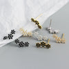 Wholesale Light Luxury S925 Silver Geometric Flower Earrings For Women With Electroplating