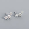 Wholesale Light Luxury S925 Silver Geometric Flower Earrings For Women With Electroplating