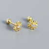 Wholesale Light Luxury S925 Silver Ins Geometric Cross Screw Stud Earrings For Women With Electroplating Treatment