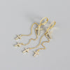 Wholesale Light Luxury S925 Sterling Silver Cross Diamond Tassel Ear Buckle Earrings With Electroplating