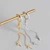 Wholesale Light Luxury S925 Sterling Silver Cross Diamond Tassel Ear Buckle Earrings With Electroplating